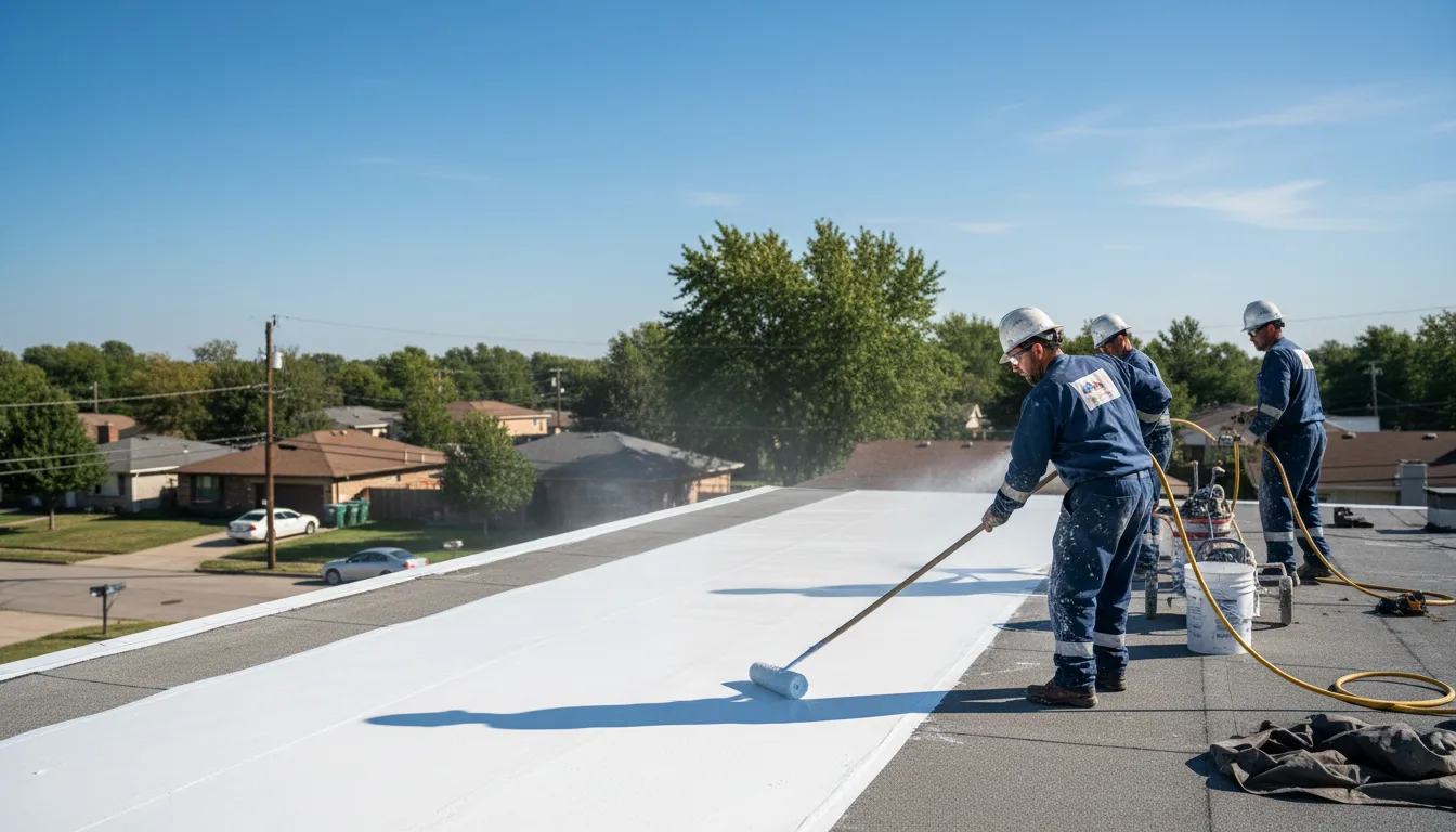 Commercial roof coating in Buckley, IL near me
